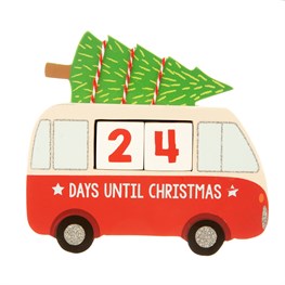 Christmas Camper Van Countdown Blocks
