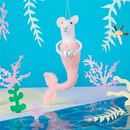 Wonderland Pearl Mermouse Hanging Felt Decoration