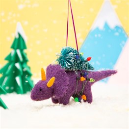 Roarsome Dinosaur Christmas Tree Hanging Felt Decoration