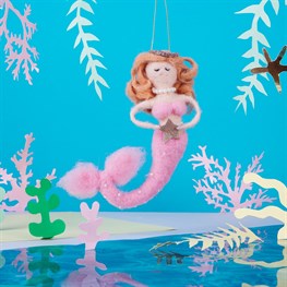 Pink Mermaid Hanging Felt Decoration