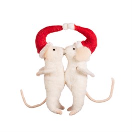 Kissing Mice Felt Decoration