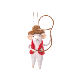 Sheriff Mouse Felt Decoration
