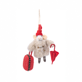 Holiday Mouse Felt Decoration