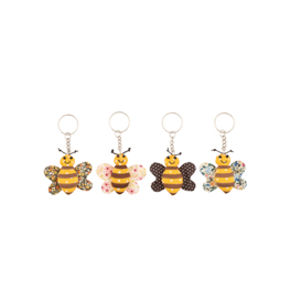 Bee Fabric Keyrings - Assorted
