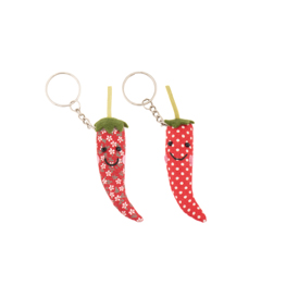 Chilli Fabric Keyring Assorted