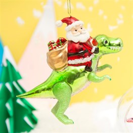 Dinosaur and Santa Shaped Bauble