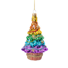 Rainbow Christmas Tree Shaped Bauble