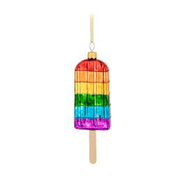 Rainbow Ice Lolly Shaped Bauble