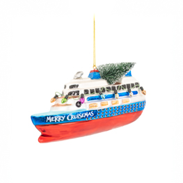 Merry Cruisemas Cruise Ship Shaped Bauble