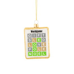 Word Game Shaped Bauble