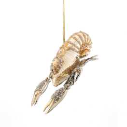 Bejewelled Gold Lobster Shaped Bauble