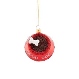 Dog Food Bowl Shaped Bauble