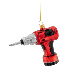 Red Power Drill Shaped Bauble