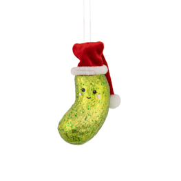 Pickle with Santa Hat Shaped Bauble