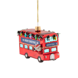 Santa in Bus Shaped Bauble