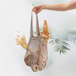 Grey String Shopper Bag