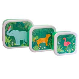 Jungle Friends Lunch Boxes - Set of 3