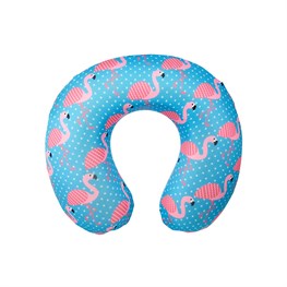 Tropical Summer Flamingo Travel Neck Pillow