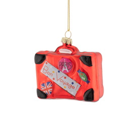 Red Suitcase Shaped Bauble