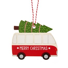 Traditional Christmas Camper Van Gift Tags - Set of 6