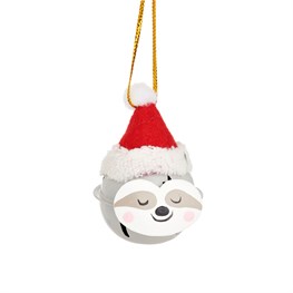 Festive Sloth Hanging Bell Decoration