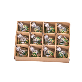 Holly Mini Baubles - Set of 12