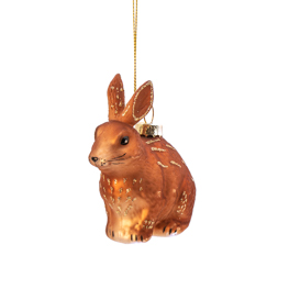 Woodland Bunny Shaped Bauble