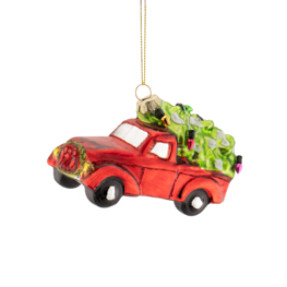 Pick Up Truck with Tree Shaped Bauble