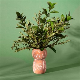 Olivia Owl Terracotta Vase