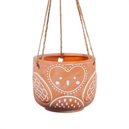 Olivia Owl Terracotta Hanging Planter