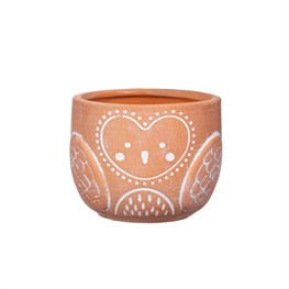 Olivia Owl Terracotta Mini Planter