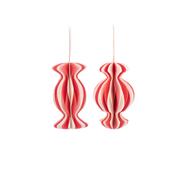 Candy Stripe Paper Decorations - Assorted