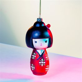 Kokeshi Doll Shaped Bauble