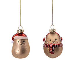 Happy Potatoes Shaped Baubles - Assorted