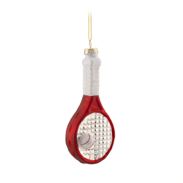 Tennis Racket & Ball Shaped Bauble