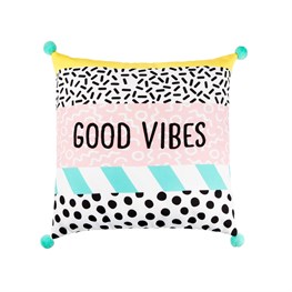 Memphis Modern Good Vibes Cushion Cover