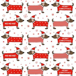 Christmas Sausage Dog Wrapping Paper