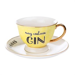 May Contain Gin Cup and Saucer Set
