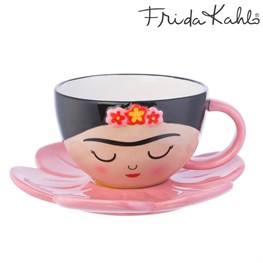 Frida Cup and Flower Saucer Set