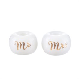 Set of 2 Mr & Mrs Toothbrush Holders
