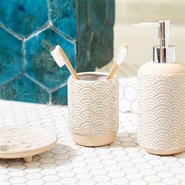 Japandi Seigaha Wave Pattern Tumbler