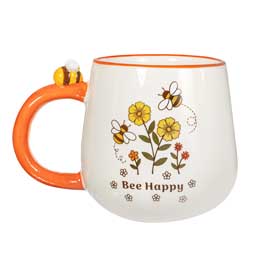 Retro "Bee Happy" Mug