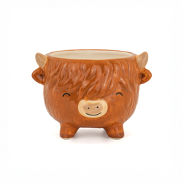 Highland Cow Medium Planter