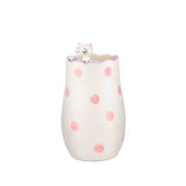 Peeking Cat Vase