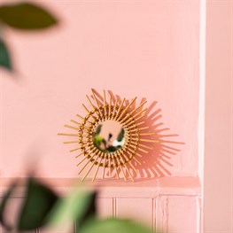 Mini Rattan Starburst Mirror