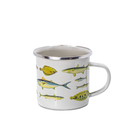 Vintage Fish Enamel Mug