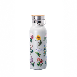 Vintage Flowers Metal Water Bottle