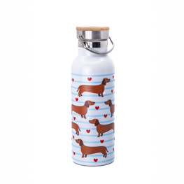Sausage Dog Metal Water Bottle
