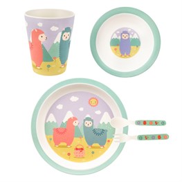 Little Llama Bamboo Tableware Set