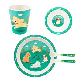 Puppy Dog Playtime Bamboo Tableware Set